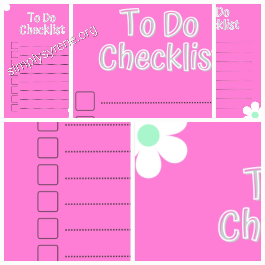 Pink Dream™ To Do Checklist